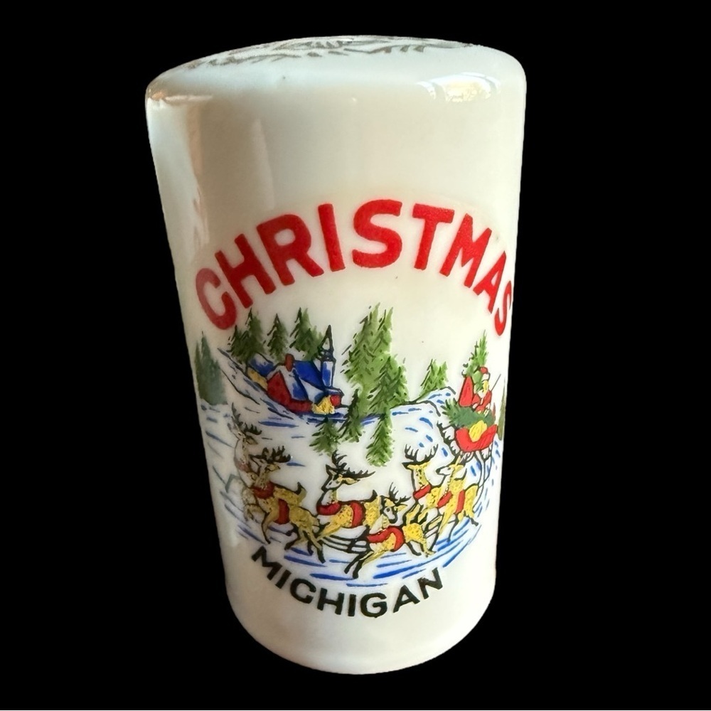 Vintage Souvenir Salt and Pepper Shakers from Christmas, Michigan - Picture 8 of 8